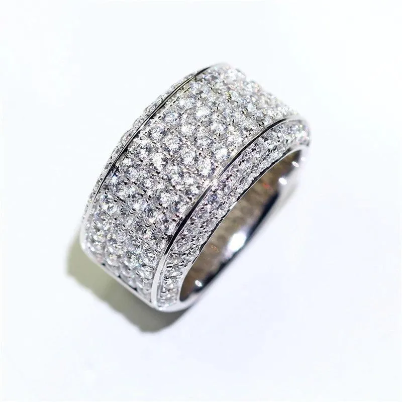 10mm Round Cut Moissanite Ring