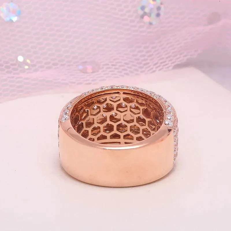 10mm Round Cut Moissanite Ring