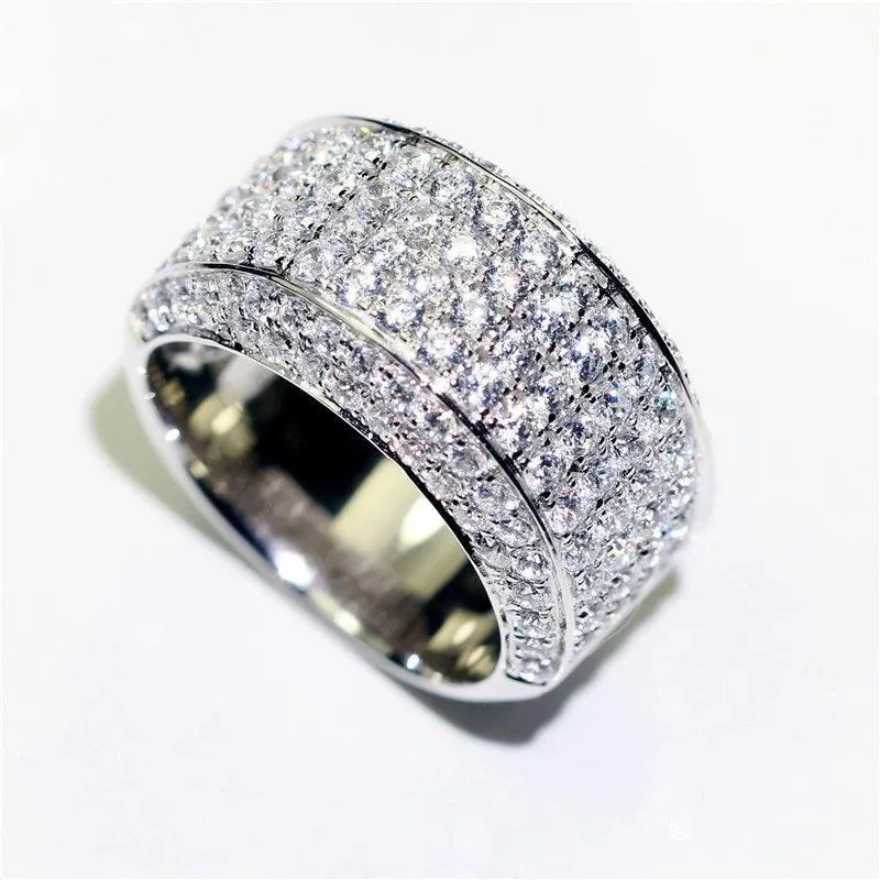10mm Round Cut Moissanite Ring