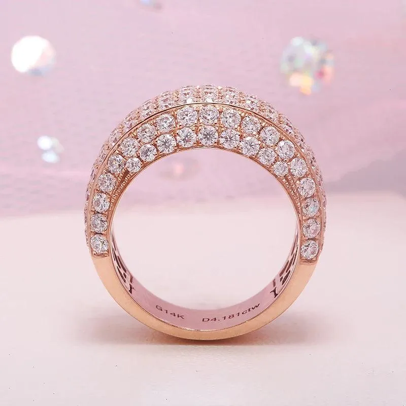 10mm Round Cut Moissanite Ring