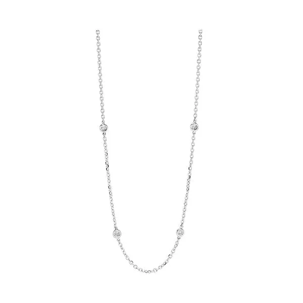 14KT White Gold & Diamond Neckwear Necklace -1-5/8 ctw