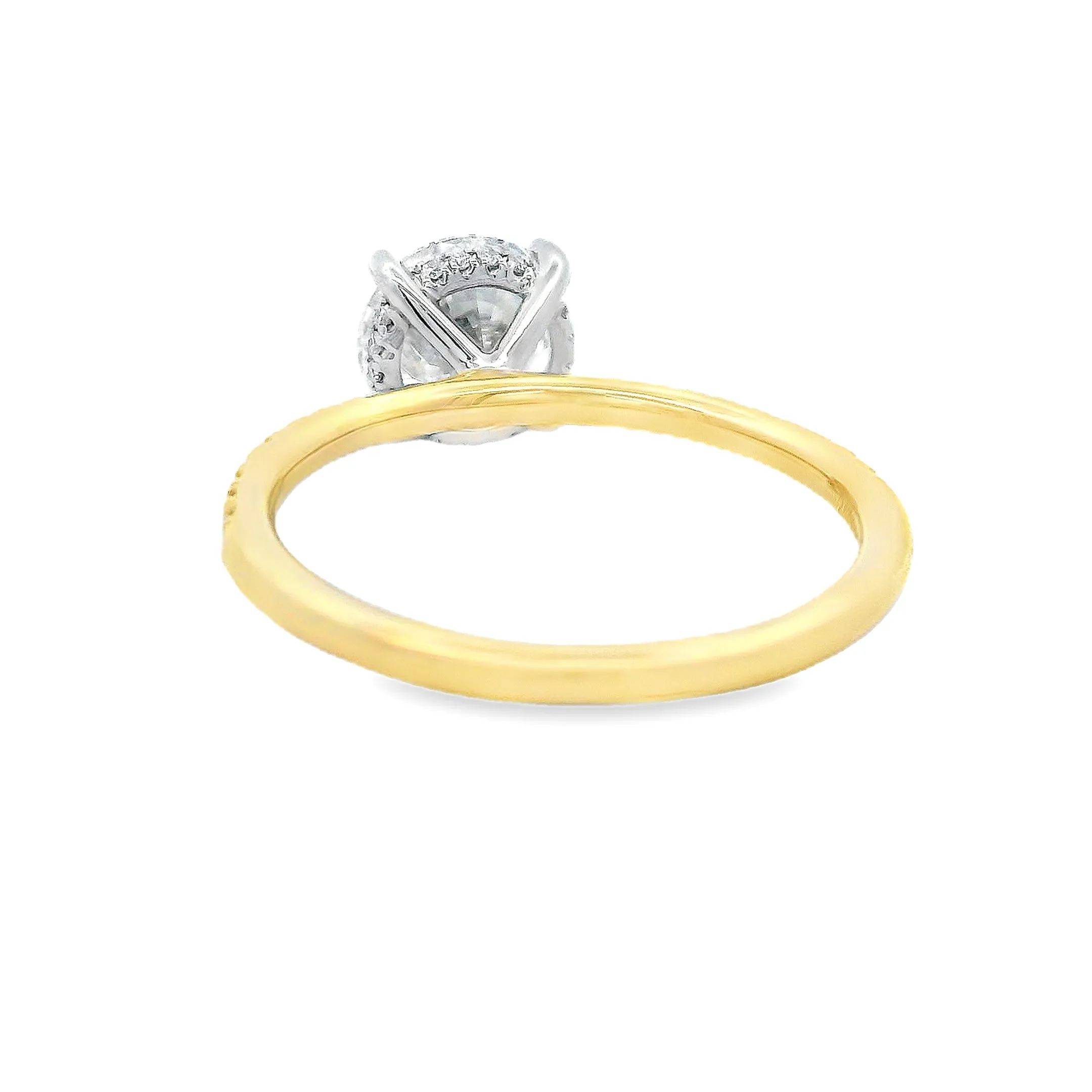 1.52ct 14k Yellow Gold Round Cut Lab Grown Diamond Engagement Ring