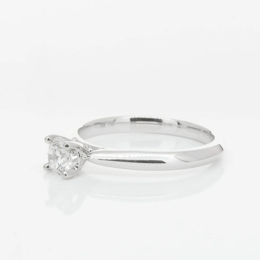 18ct White Gold .42ct Diamond Venetian Ring