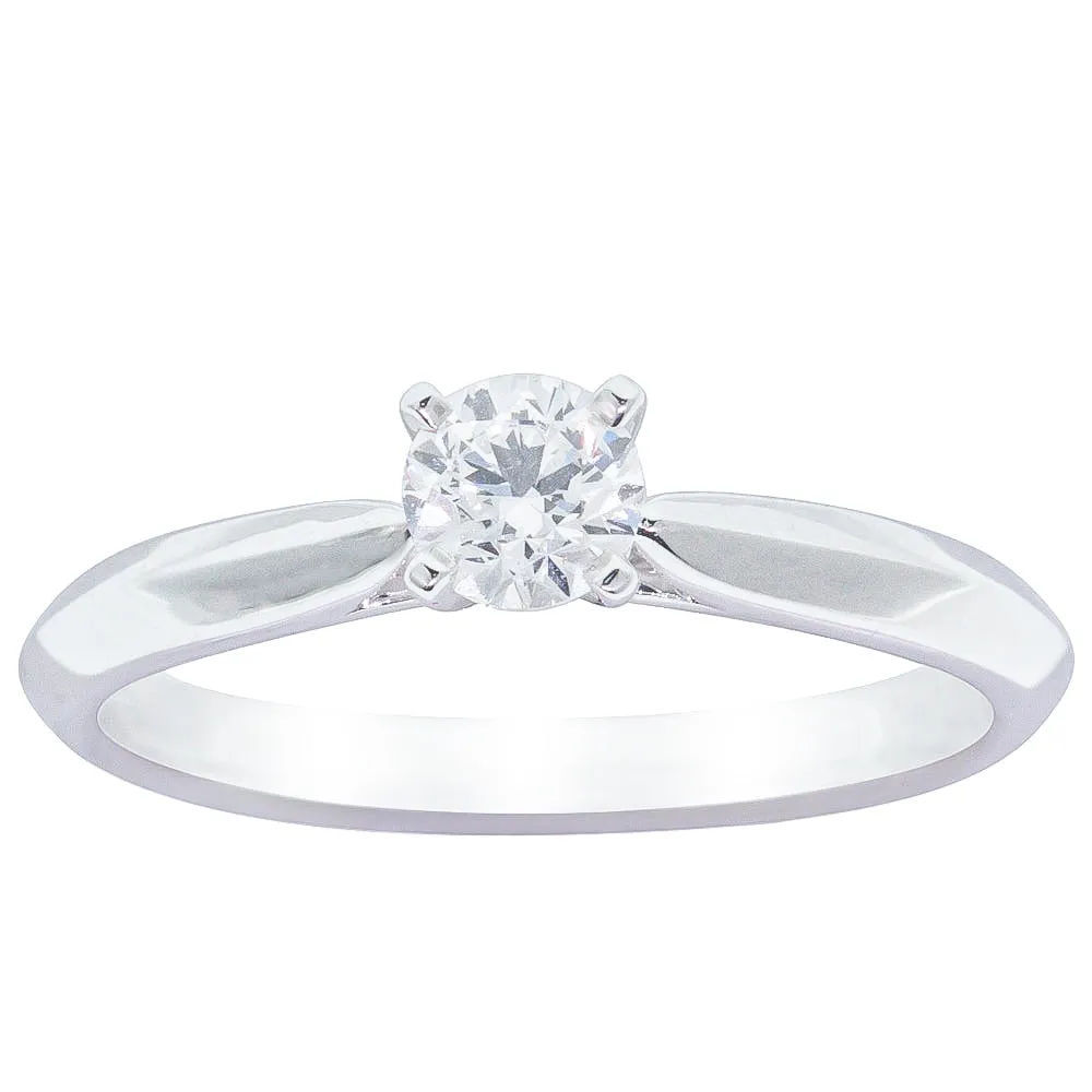 18ct White Gold .42ct Diamond Venetian Ring
