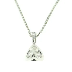18ct White Gold Round Diamond Pendant 0.25 Carats