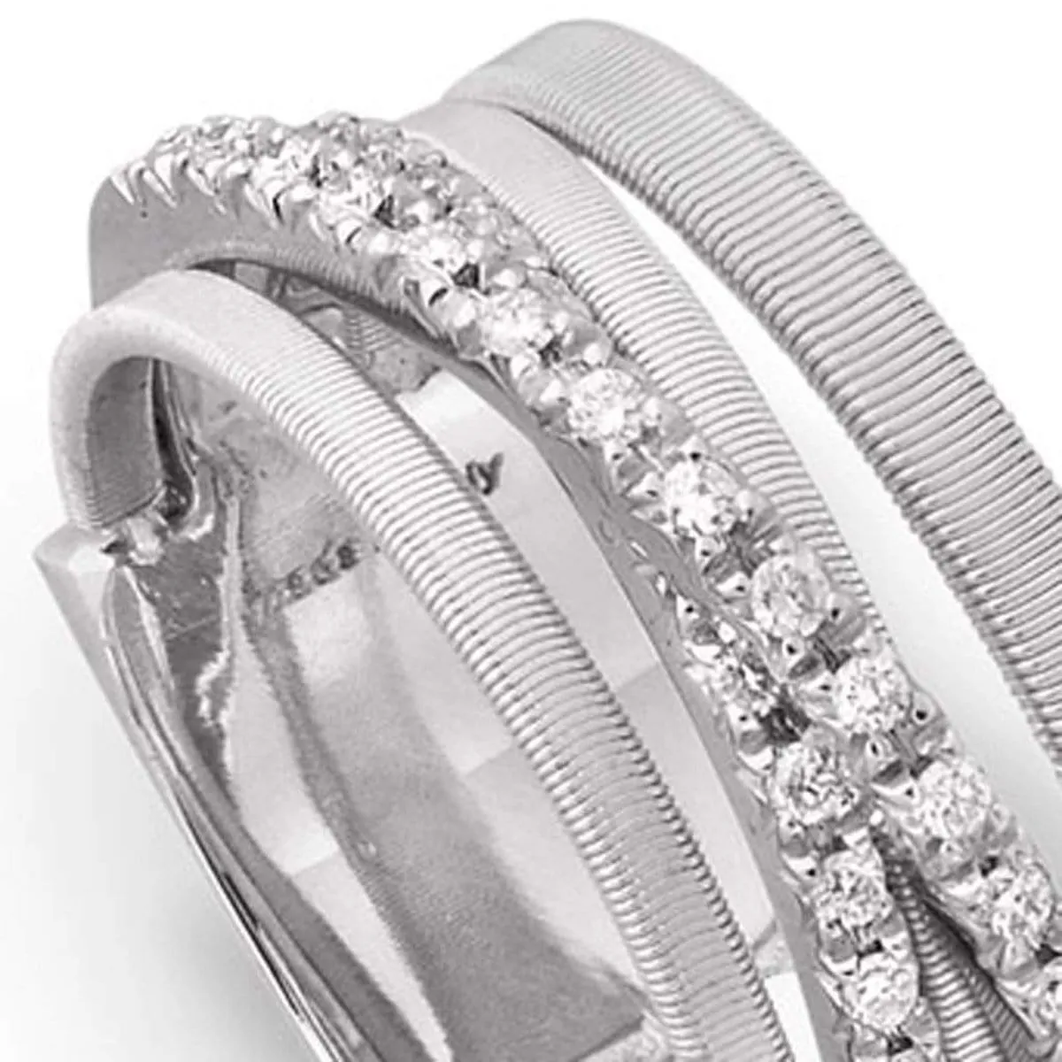 18K Goa 5 Strand Diamond Ring - AG315 B W
