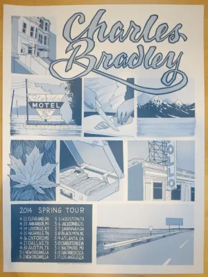 2014 Charles Bradley - Spring Tour Silkscreen Poster by Justin Santora
