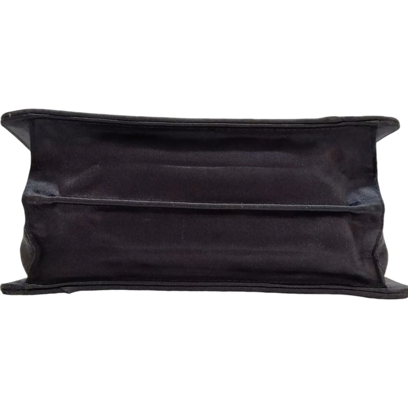 217298AQ (K4) Bottega Veneta Shoulder Bag Black Silk Satin