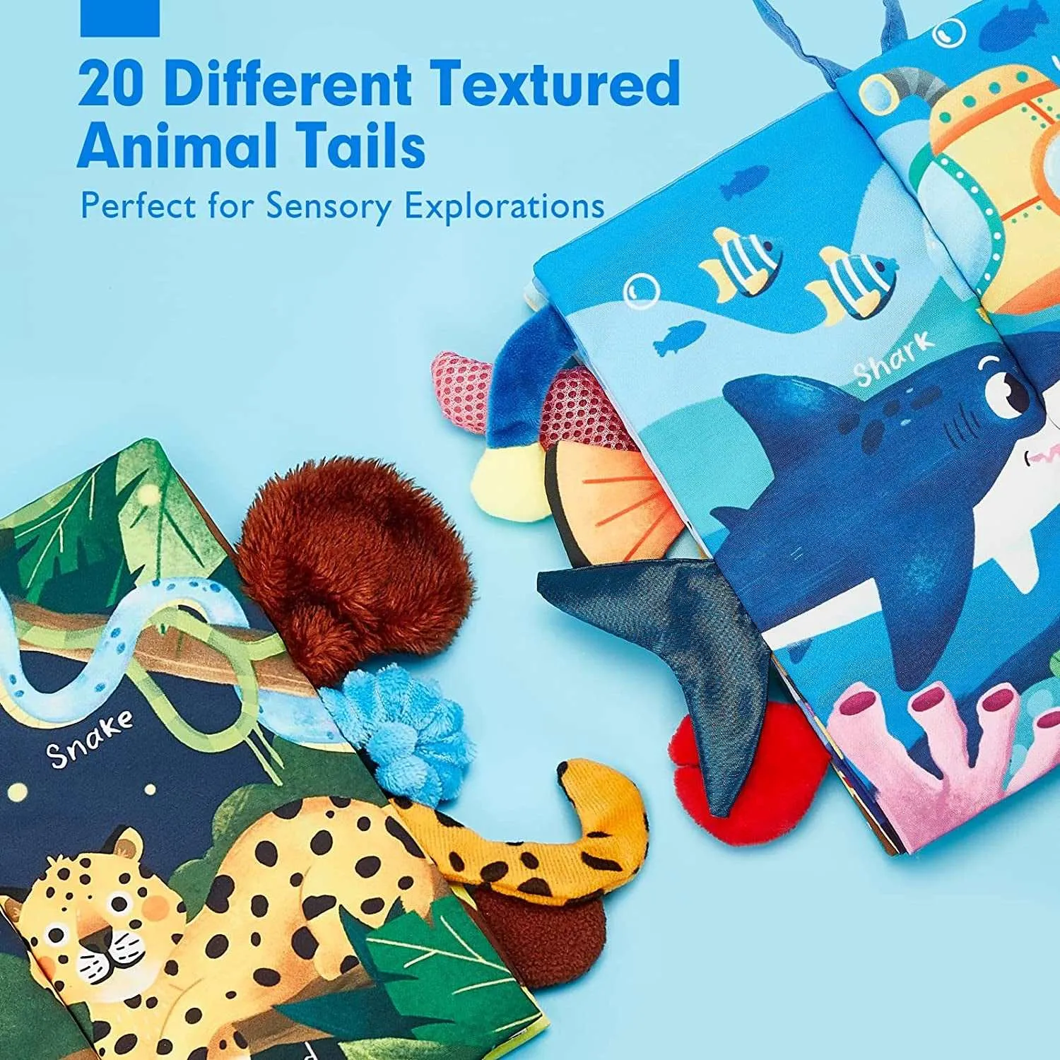 2PCS Touch and Feel Baby Books