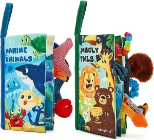 2PCS Touch and Feel Baby Books