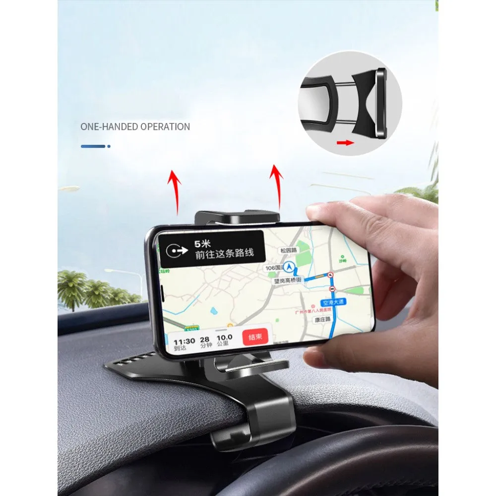 3 in 1 Car GPS Smartphone Holder: Dashboard / Visor Clamp   AC Grid Clip for Explay Power Bank - Black