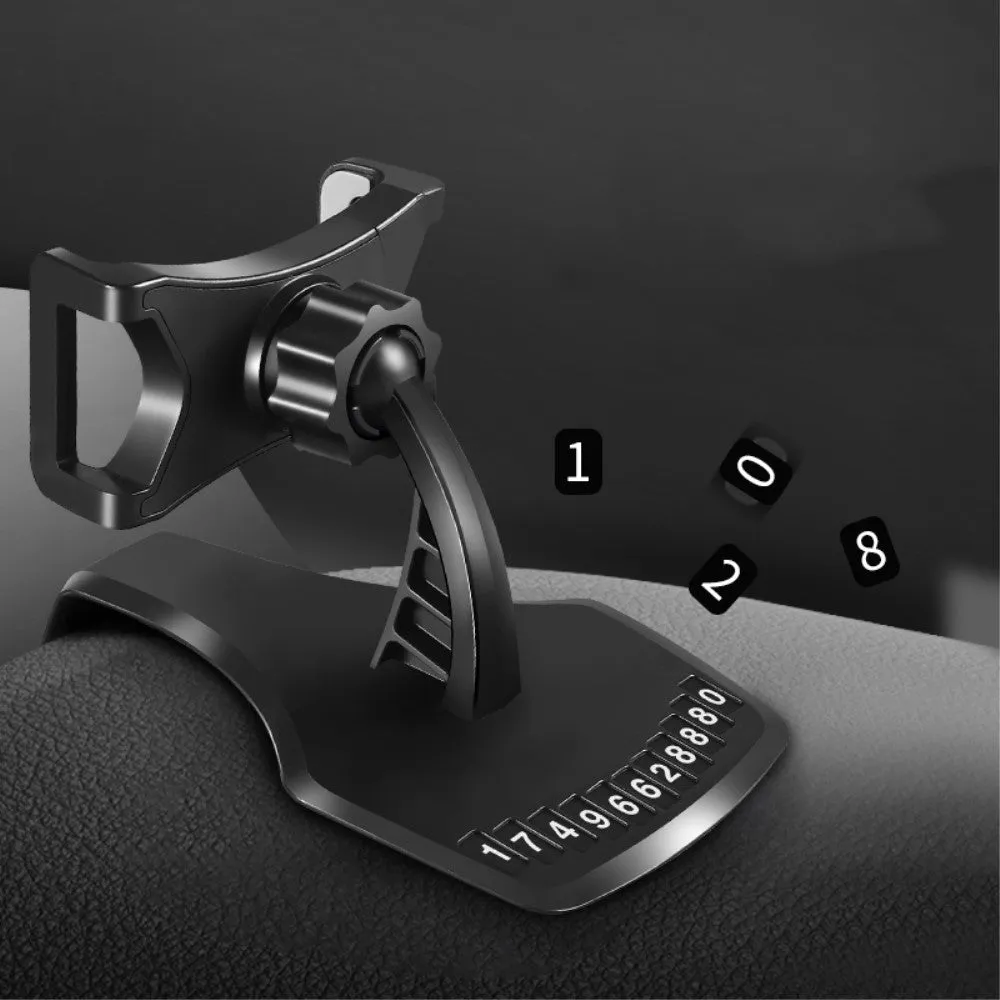 3 in 1 Car GPS Smartphone Holder: Dashboard / Visor Clamp   AC Grid Clip for Explay Power Bank - Black