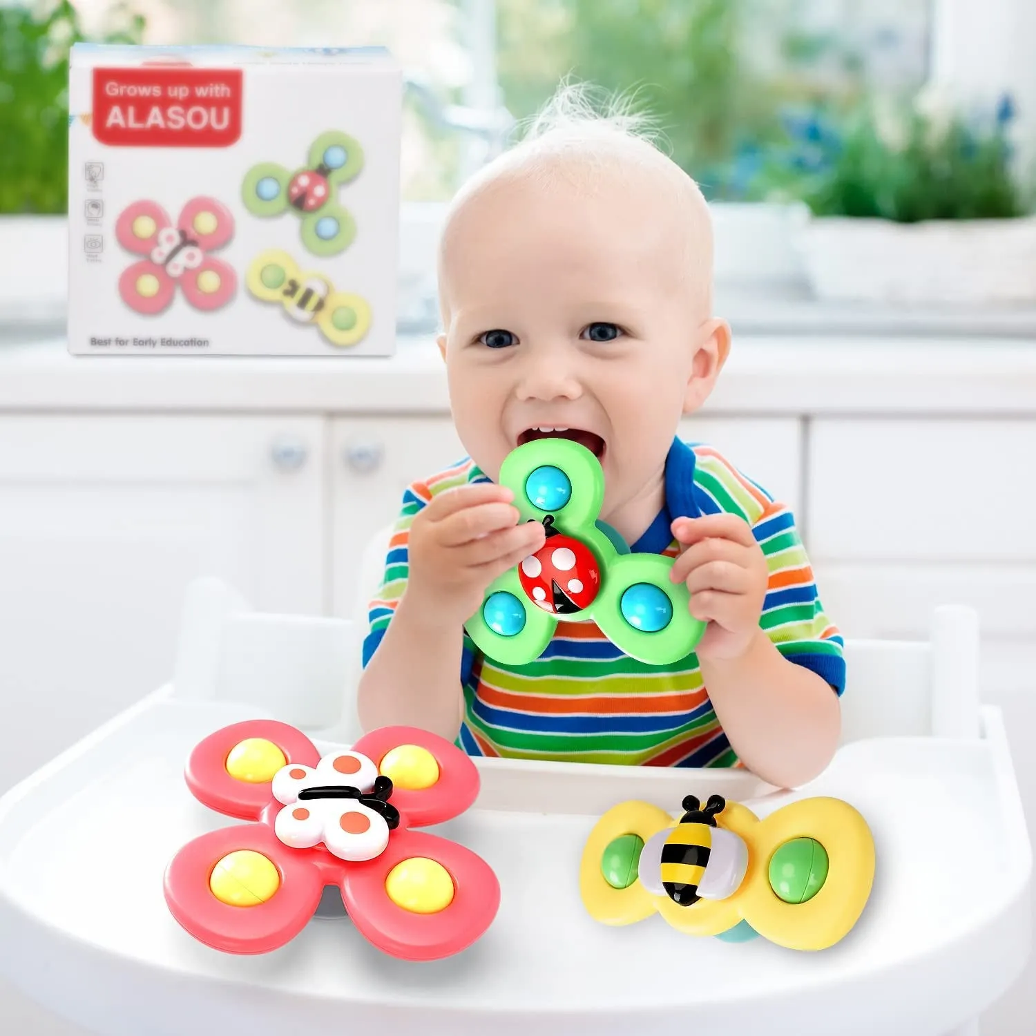 3PCS  Suction Cup Spinner