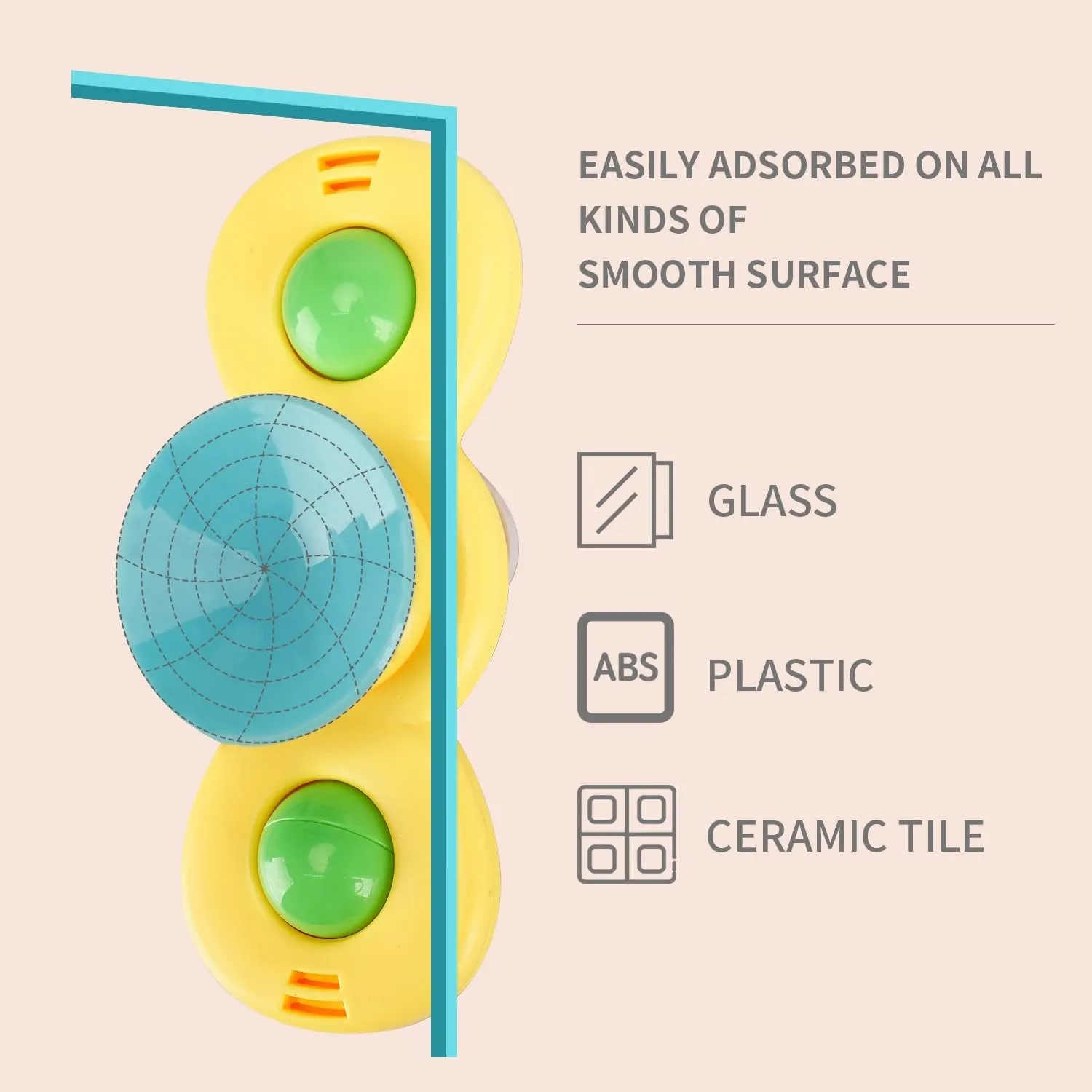 3PCS  Suction Cup Spinner
