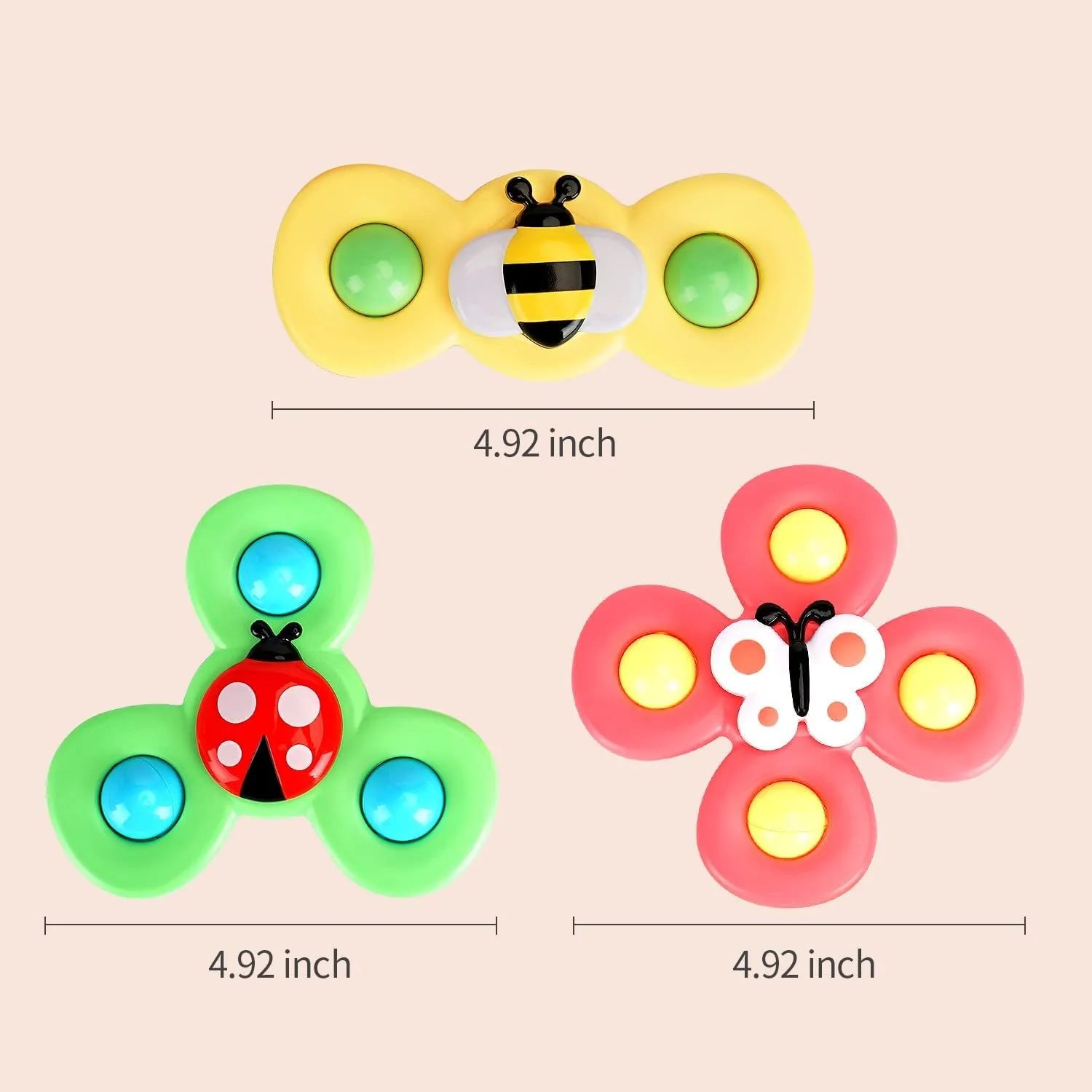 3PCS  Suction Cup Spinner