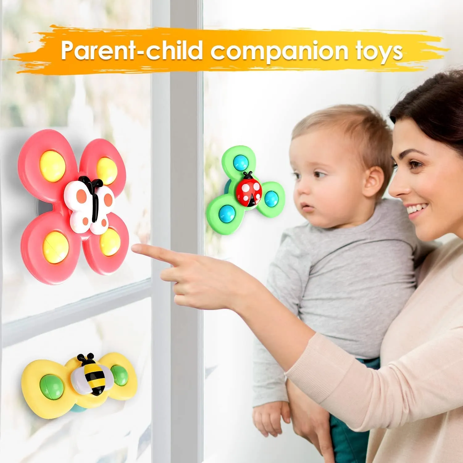 3PCS  Suction Cup Spinner