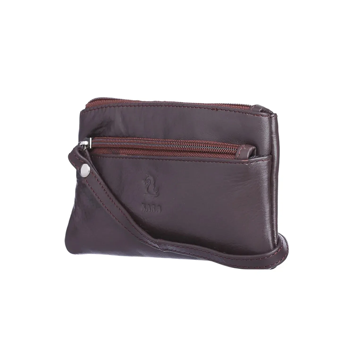 7027 Tan Leather Hand Pouch