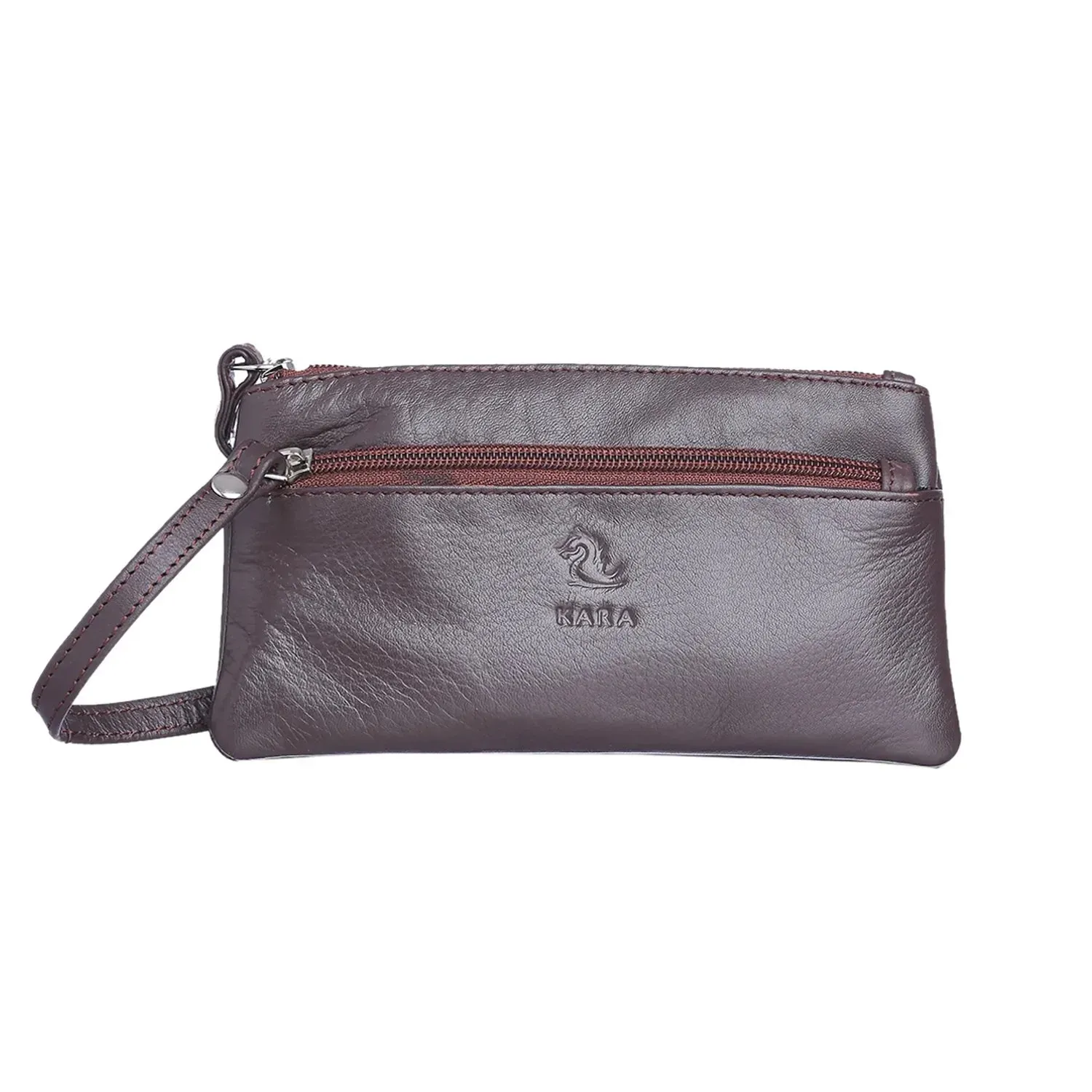 7027 Tan Leather Hand Pouch