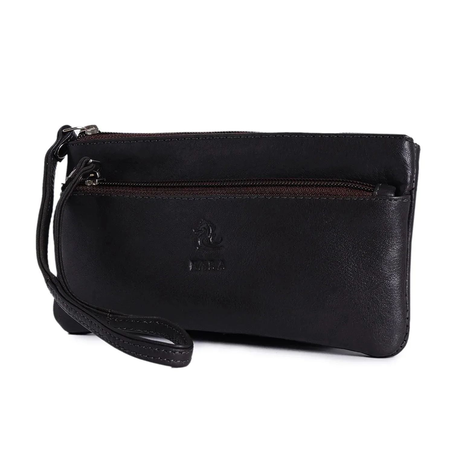 7027 Tan Leather Hand Pouch