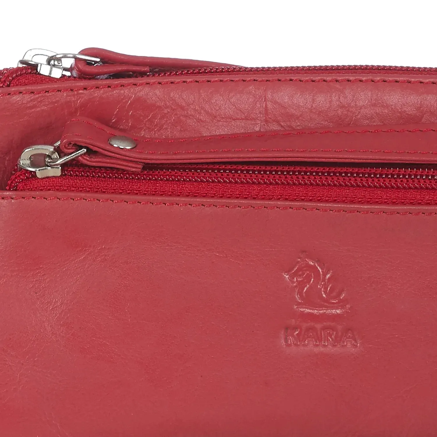 7027 Tan Leather Hand Pouch