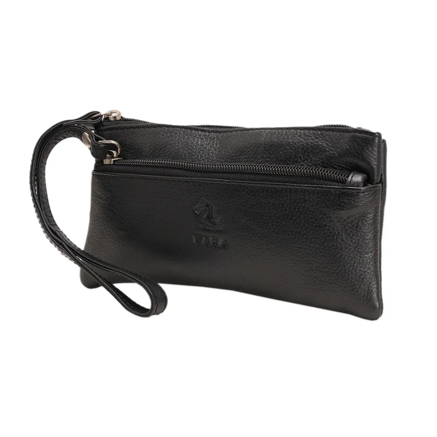 7027 Tan Leather Hand Pouch