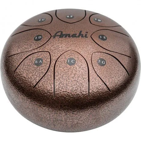 8" Steel Tongue Drum Bronze
