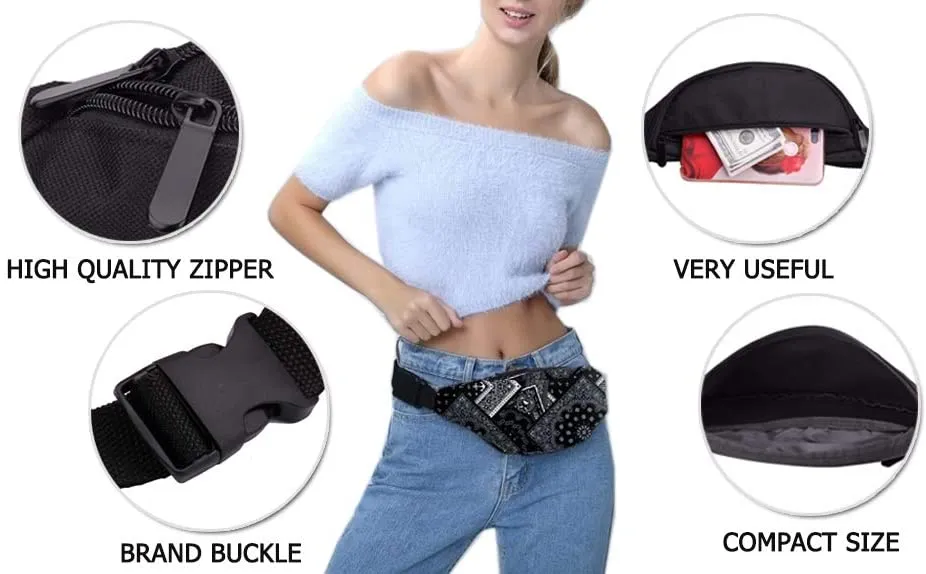 9Yourtime Light Purple Unicorn Waist Bags Belt Fanny Packs for Women Kids