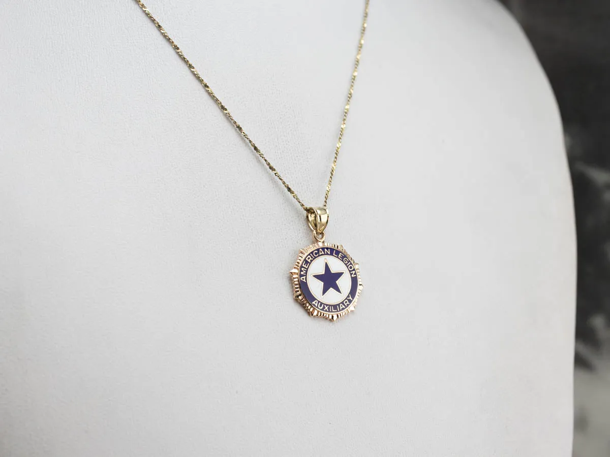 American Legion Auxiliary Gold Fob