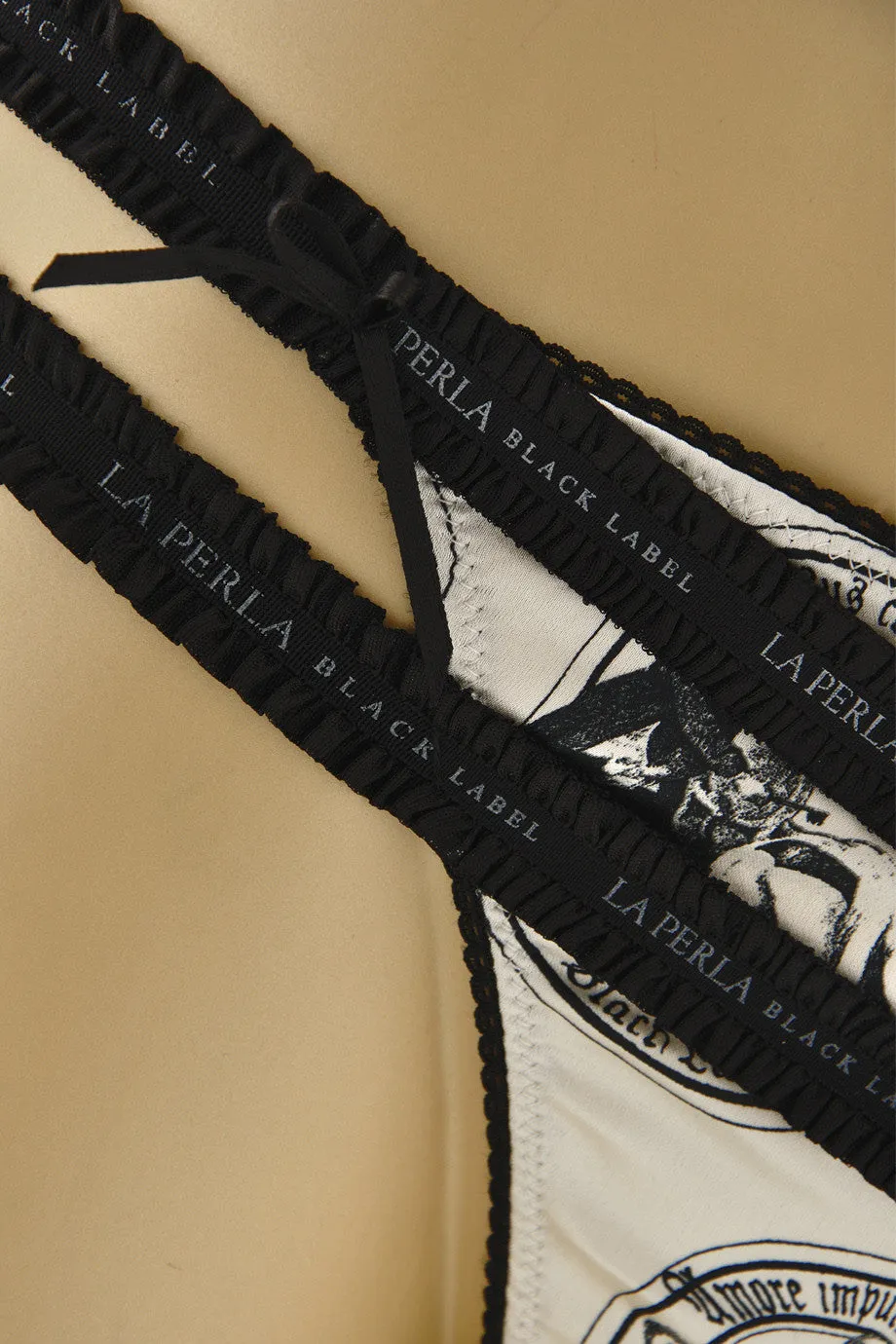 AMORE White Satin Thong