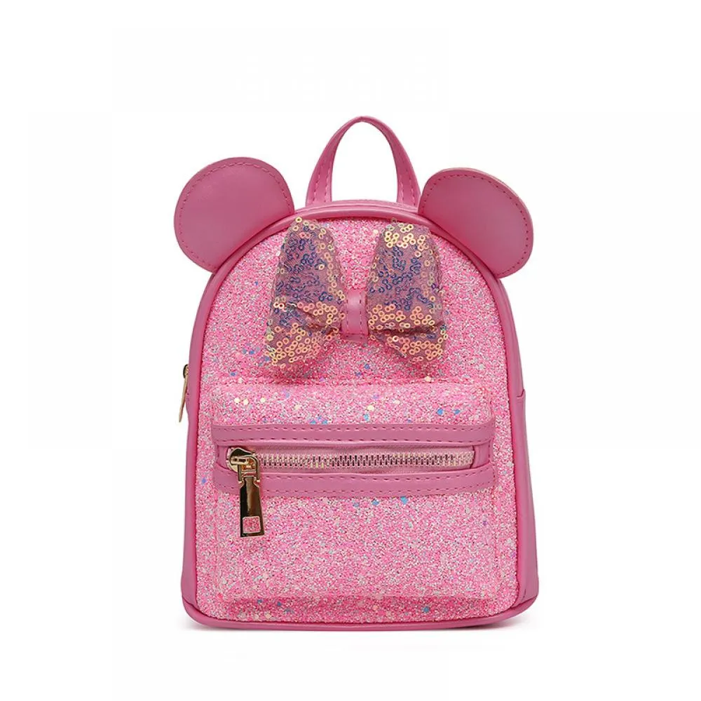 Baby Girl Fashion Trend Sequin Bow Ears Cute Backpack Wholesale