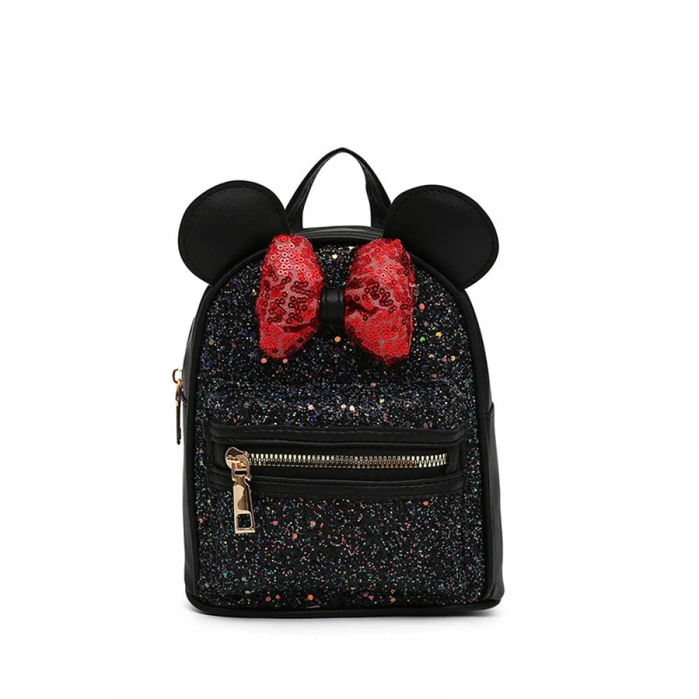 Baby Girl Fashion Trend Sequin Bow Ears Cute Backpack Wholesale