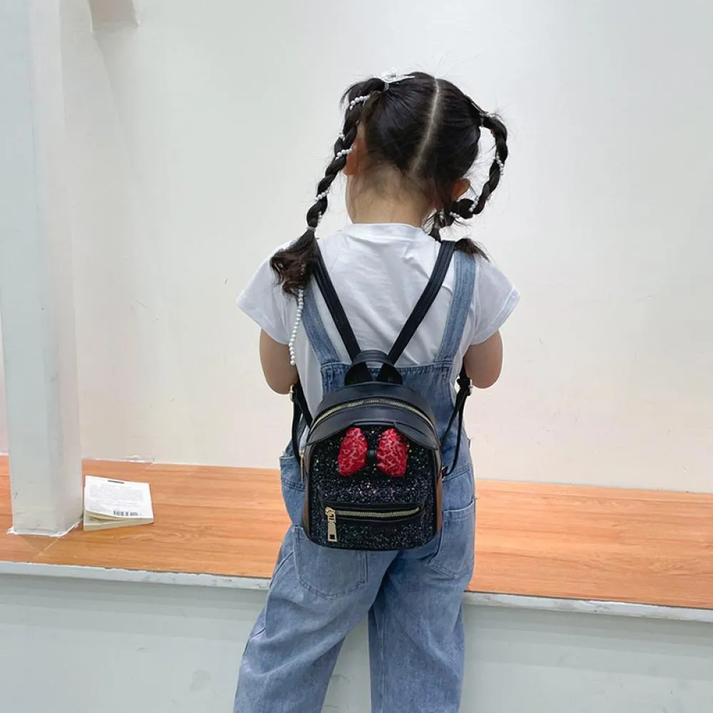 Baby Girl Fashion Trend Sequin Bow Ears Cute Backpack Wholesale