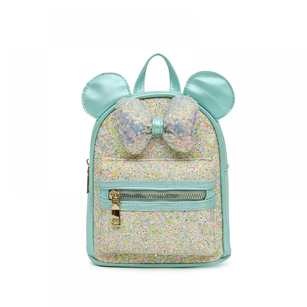 Baby Girl Fashion Trend Sequin Bow Ears Cute Backpack Wholesale