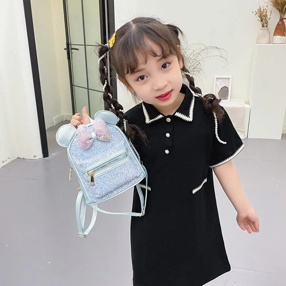 Baby Girl Fashion Trend Sequin Bow Ears Cute Backpack Wholesale