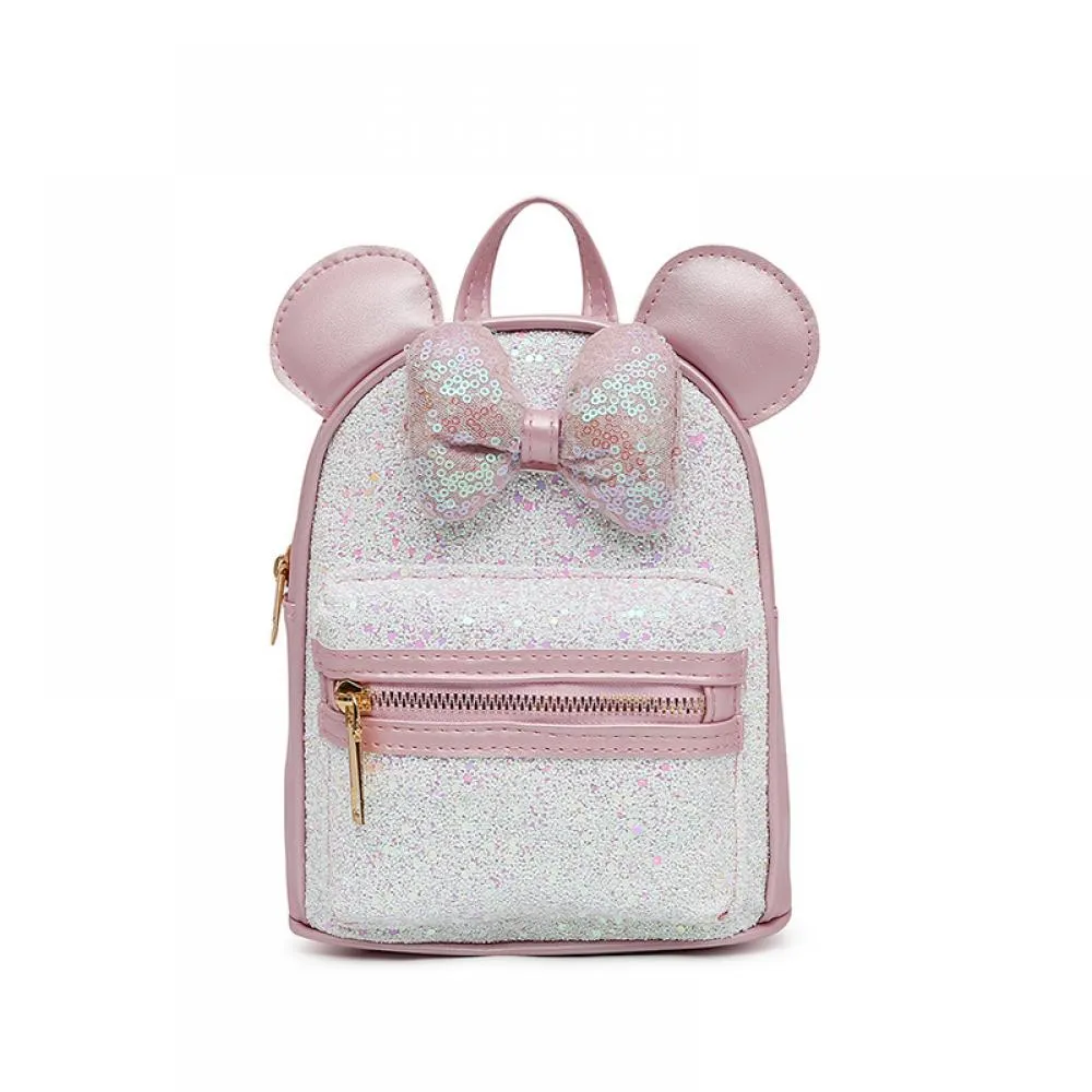Baby Girl Fashion Trend Sequin Bow Ears Cute Backpack Wholesale