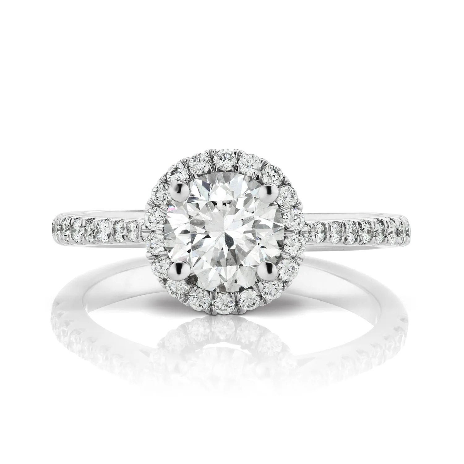 Barmakian Diamond Halo Engagement Ring
