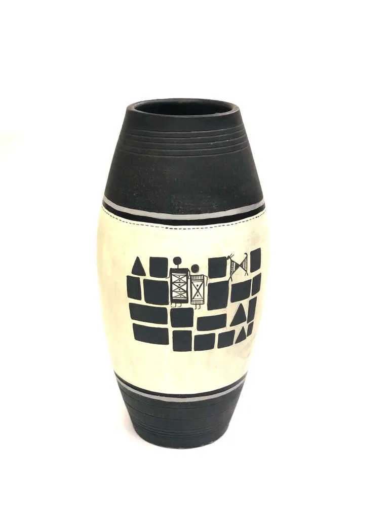 Beautiful Matte Finished Clay Pot In Striking White Exclusively At Tamrapatra