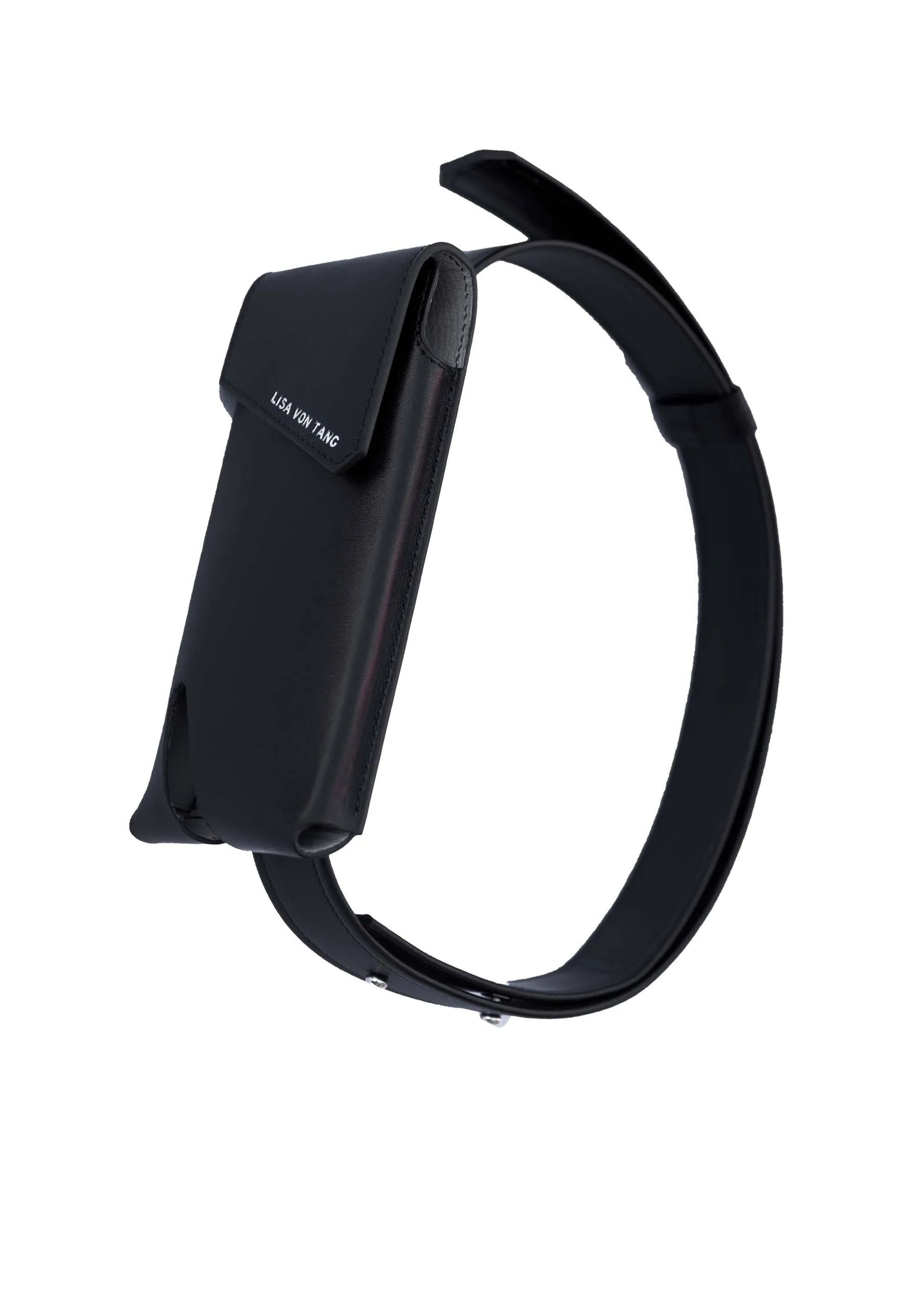 Belted Phone Bag in Black