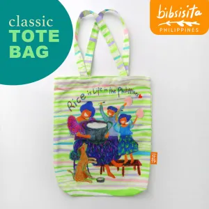 Bibsisita Canvas Tote Bag- RICE