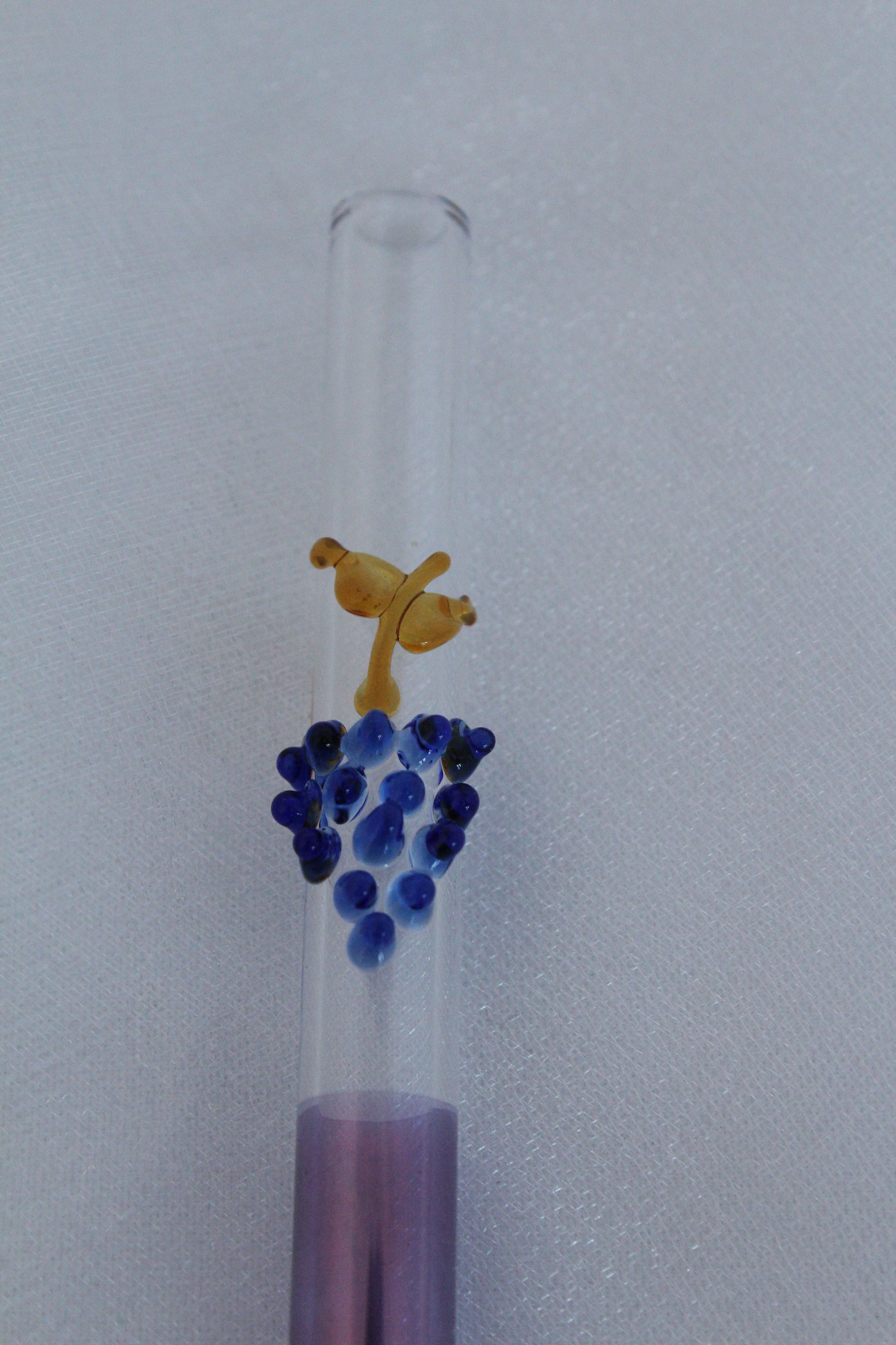 Blown Glass Straw - Purple