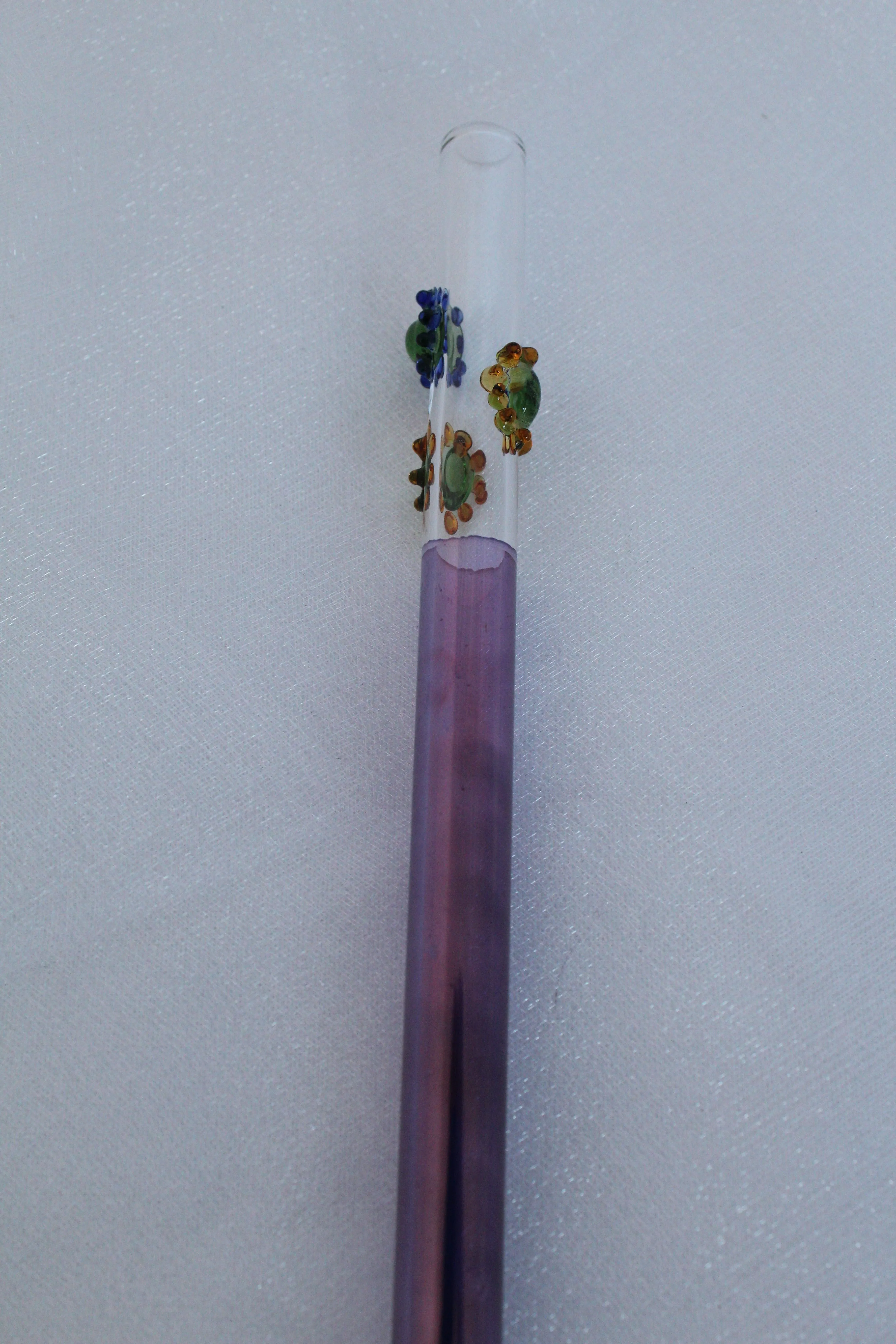 Blown Glass Straw - Purple
