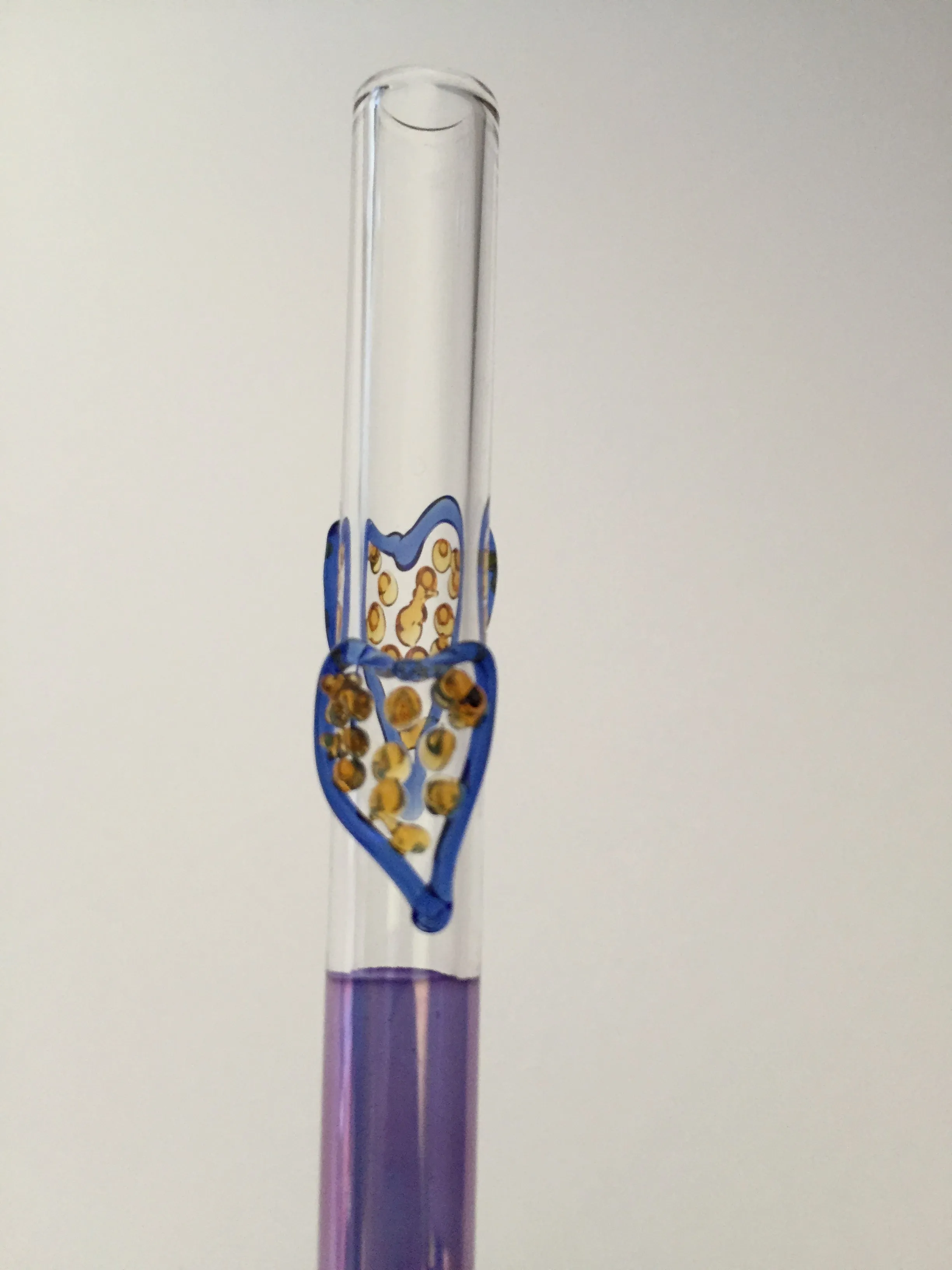 Blown Glass Straw - Purple