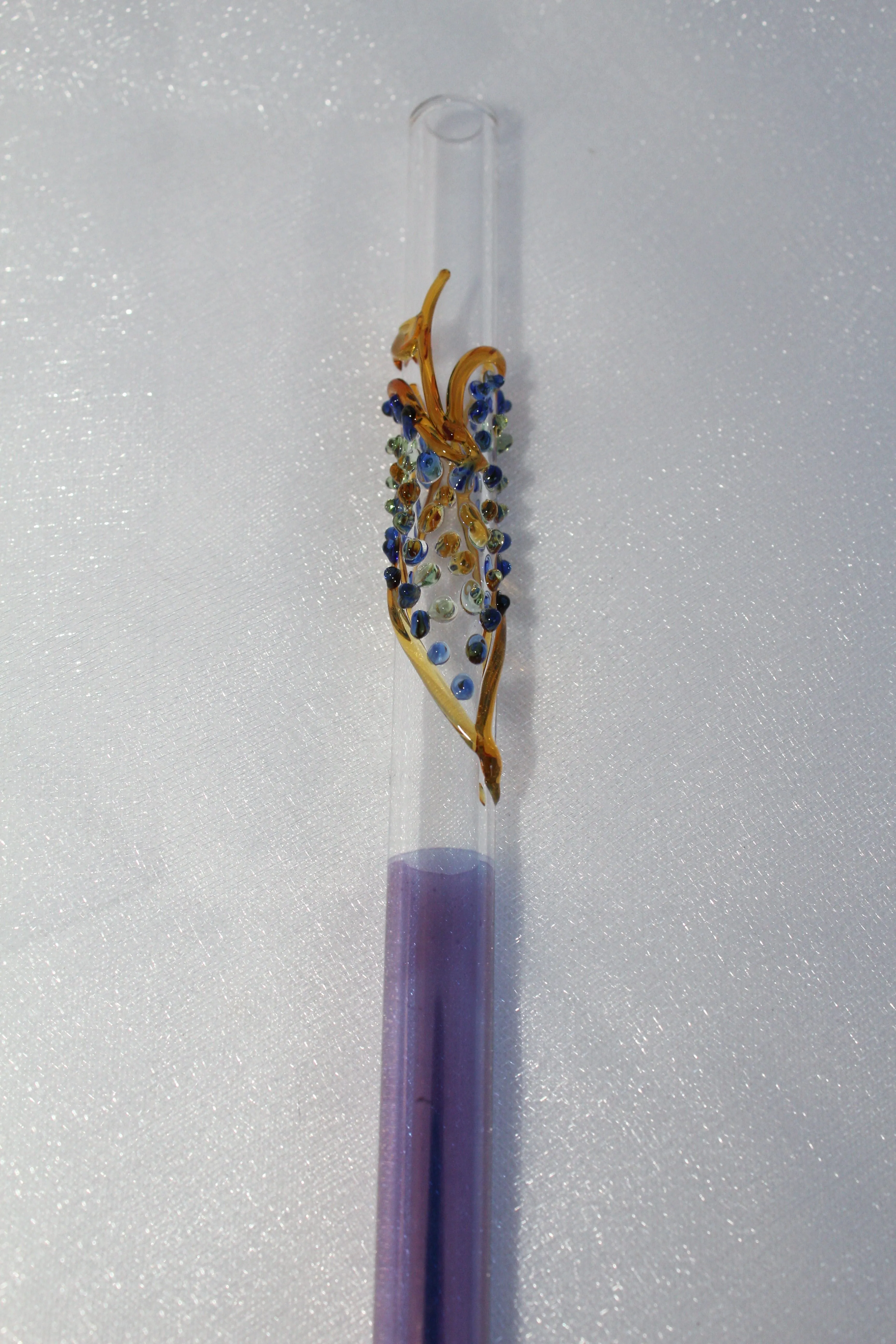 Blown Glass Straw - Purple