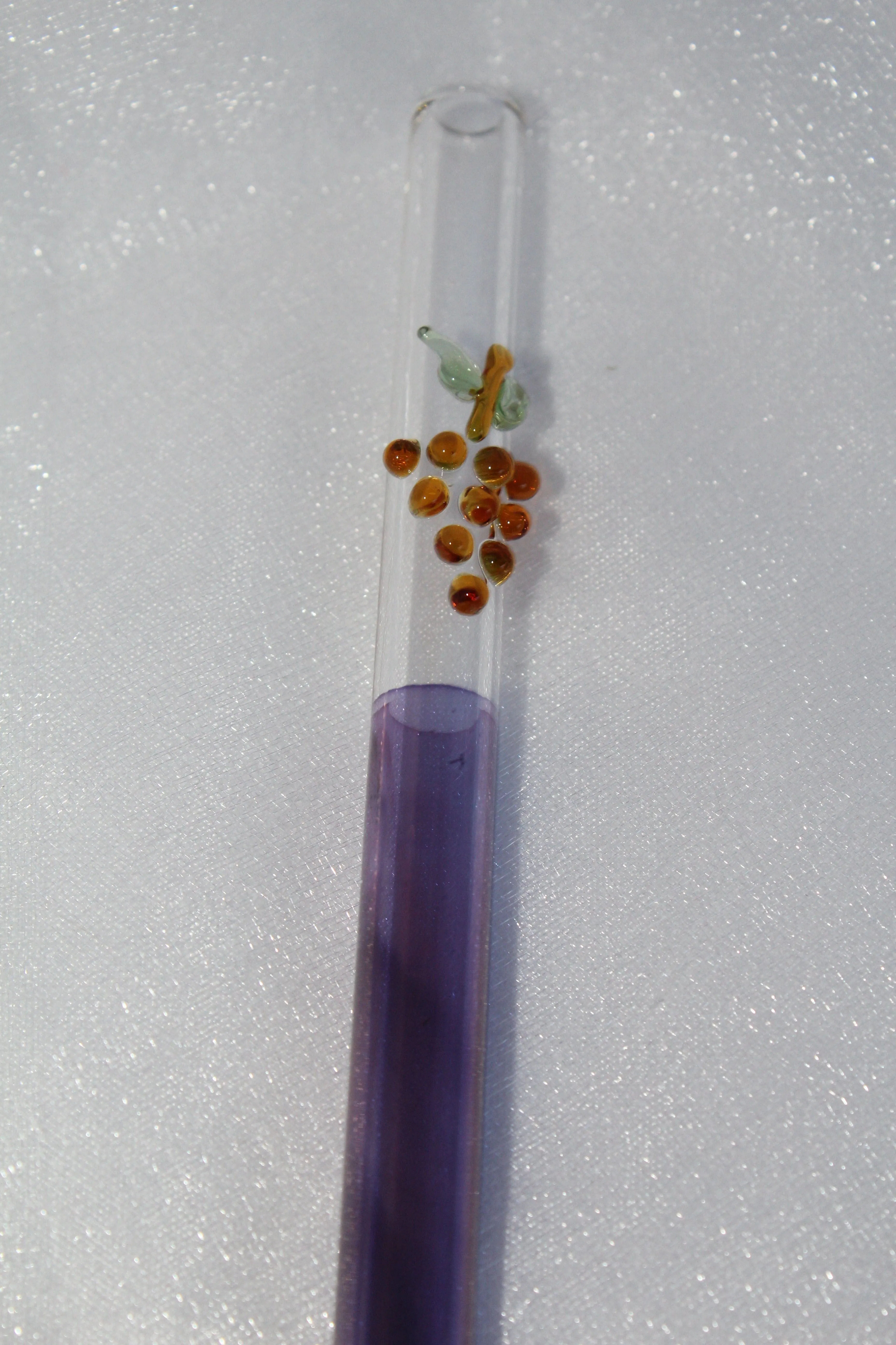 Blown Glass Straw - Purple