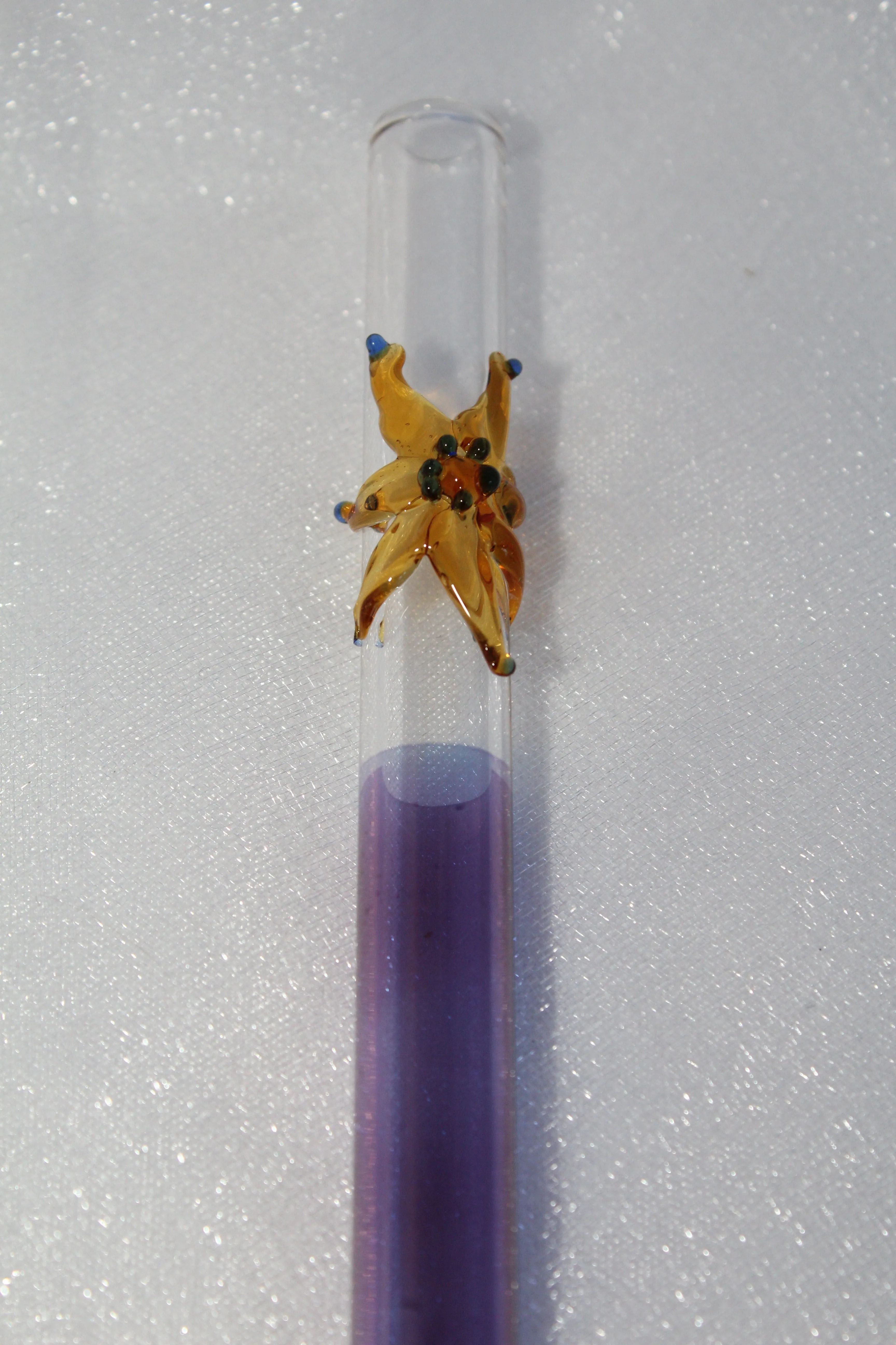 Blown Glass Straw - Purple