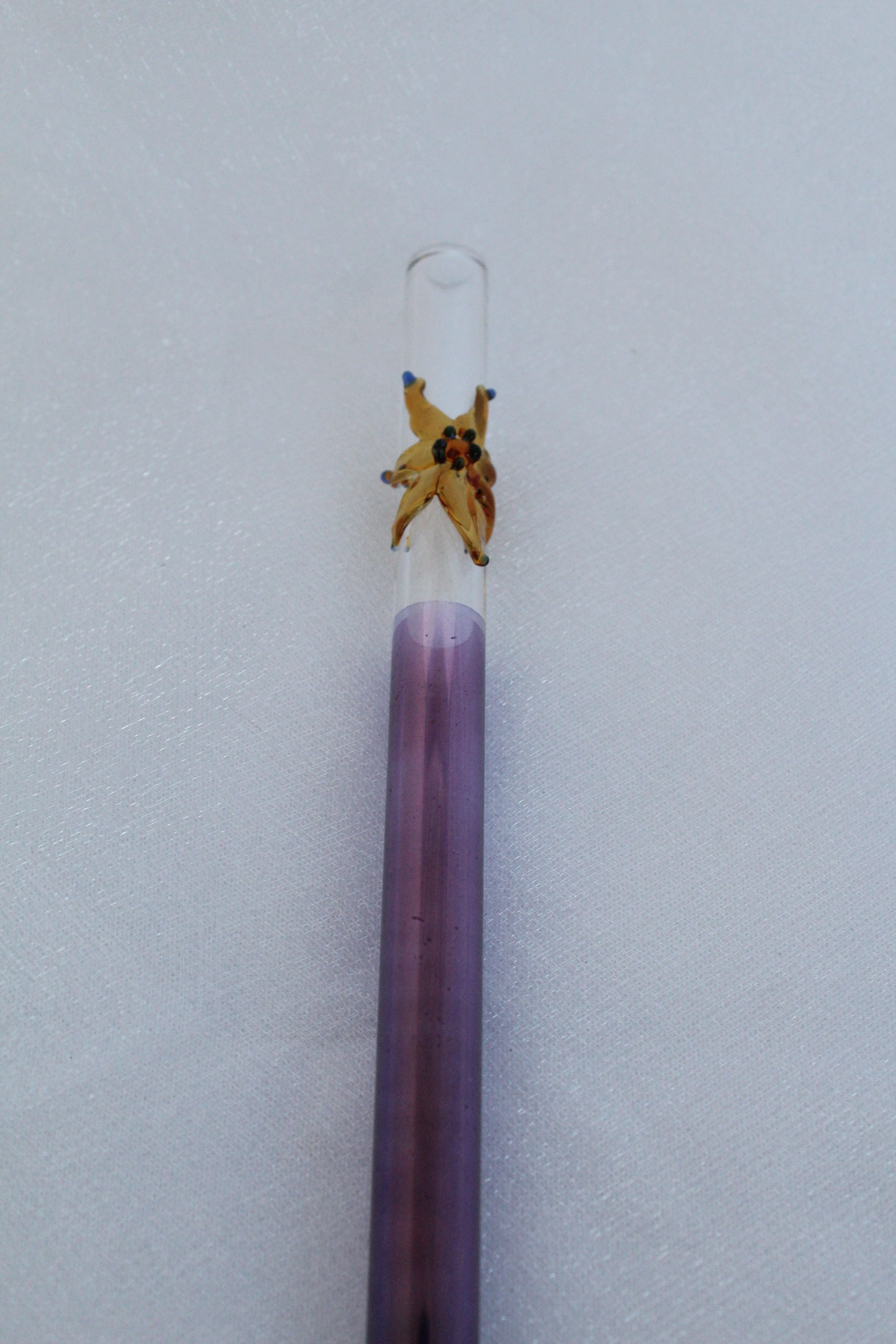 Blown Glass Straw - Purple