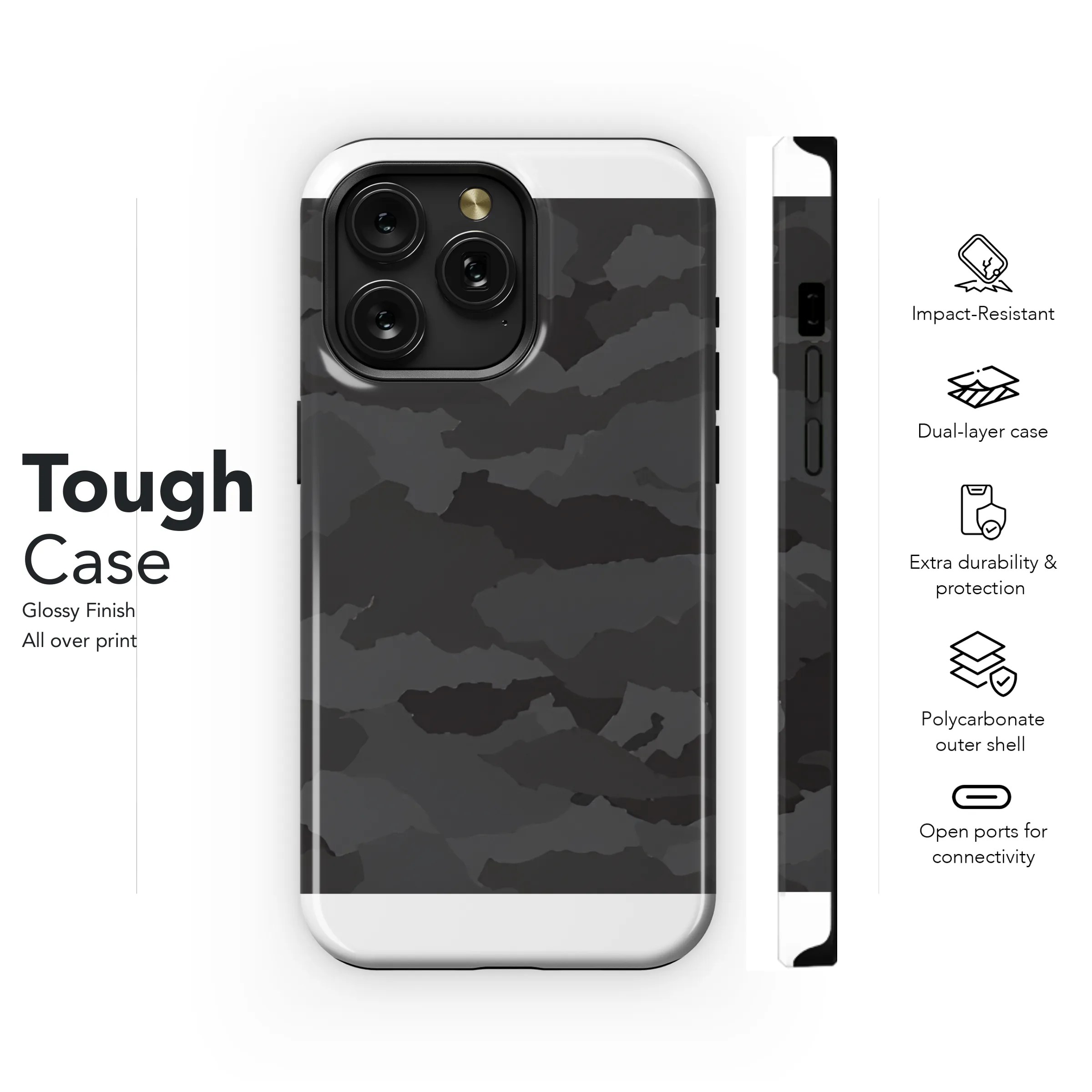 Camouflage Pattern Phone Case iPhone Samsung Cover Pixel 2189