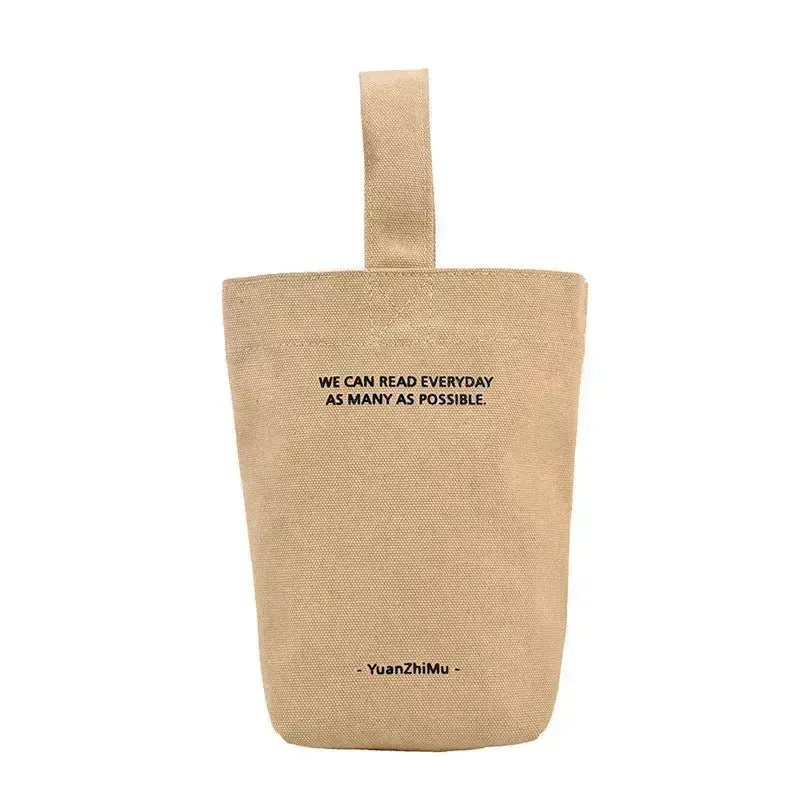Canvas Lunch Solid Color Canvas Bag