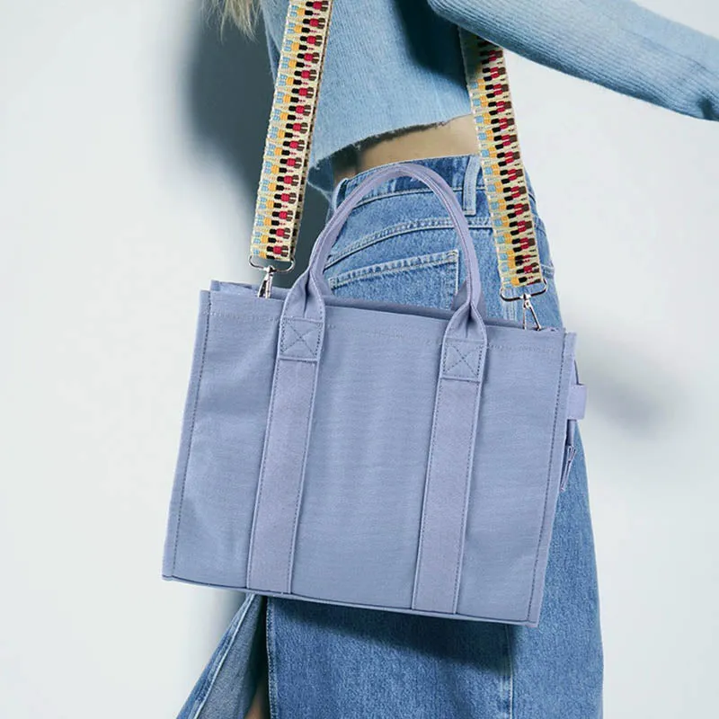 Canvas Tote For Women Commuter Ethnic Strap Crossbody Handbag