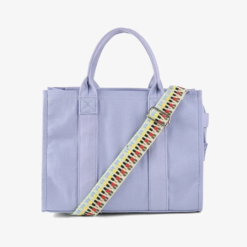 Canvas Tote For Women Commuter Ethnic Strap Crossbody Handbag